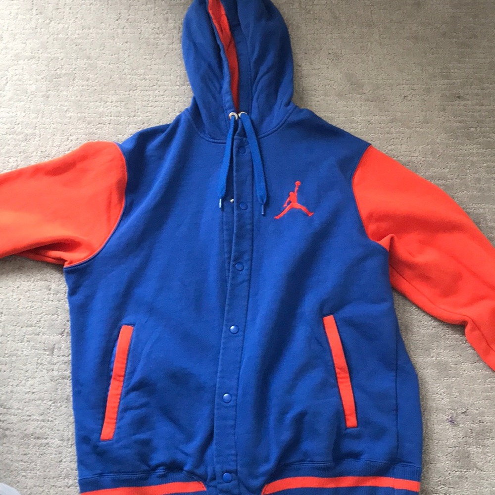 Vintage Jordan letterman jacket w/ hood
